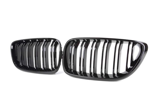BMW F22 Double Slat Grilles Gloss Black