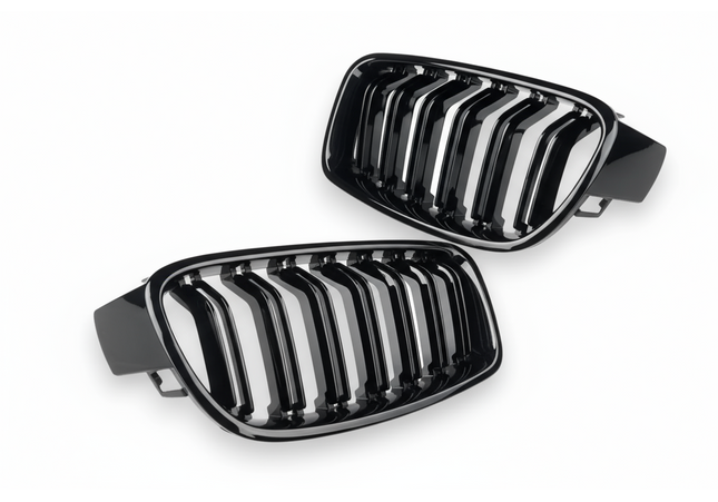 BMW F30 / F31 Double Slat Grilles Gloss Black