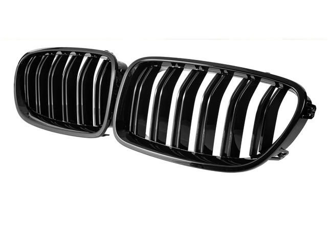 BMW F10 Double Slat Grilles Gloss Black