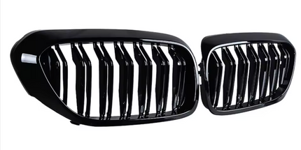 BMW G30 F90 Pre-LCI Double Slat Grilles Gloss Black